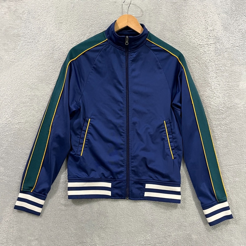 LCKR Track Jacket Full Zip Pocket Small Blue Green White Yellow Retro Y2K